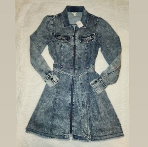 Women's distress denim dress